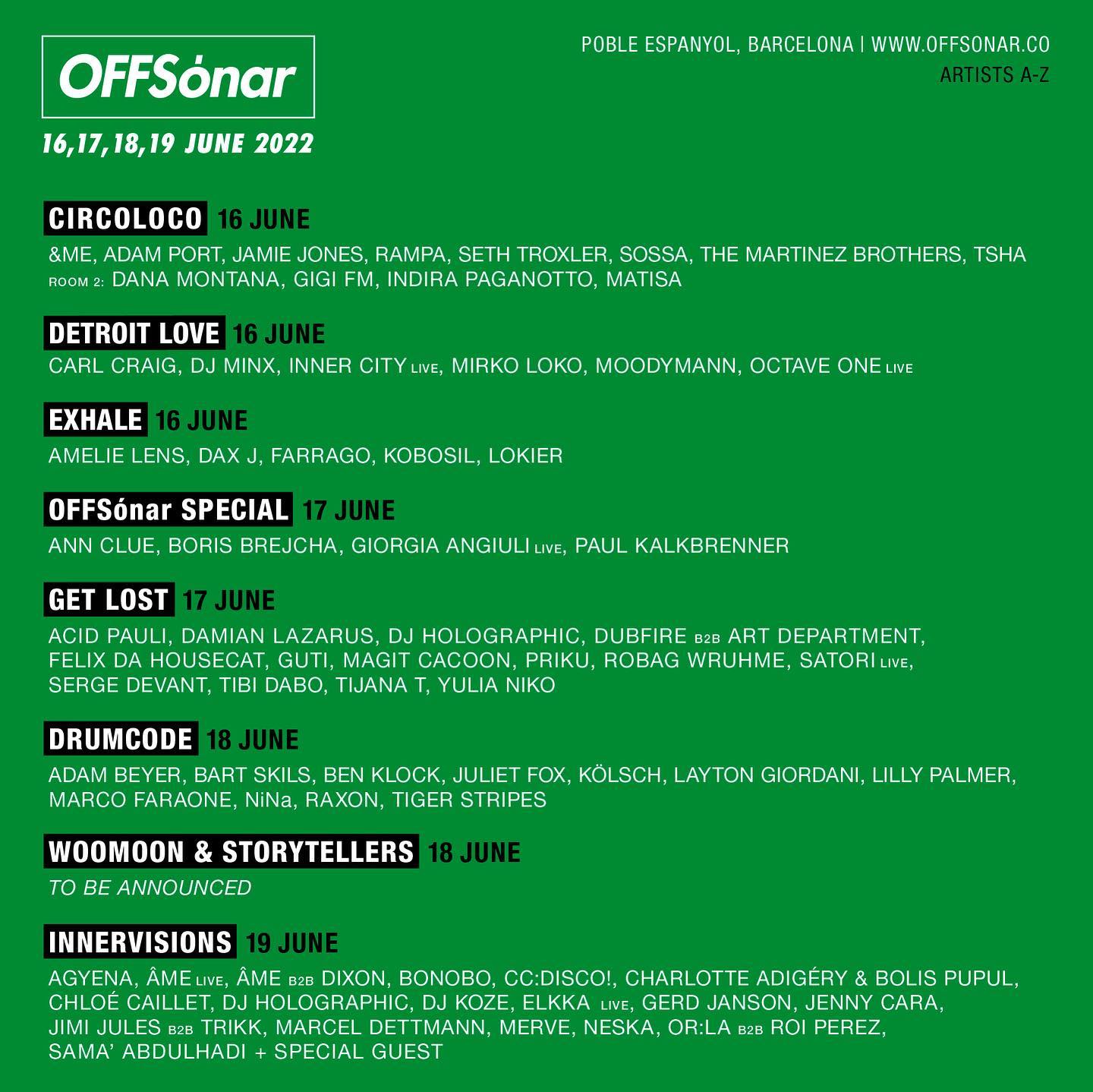 OFFSónar programma