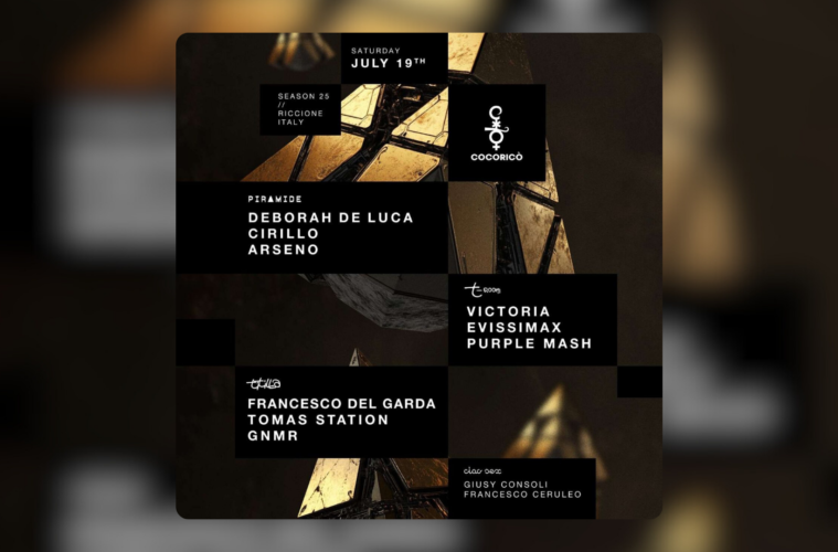 Cocoricò 19 luglio line up