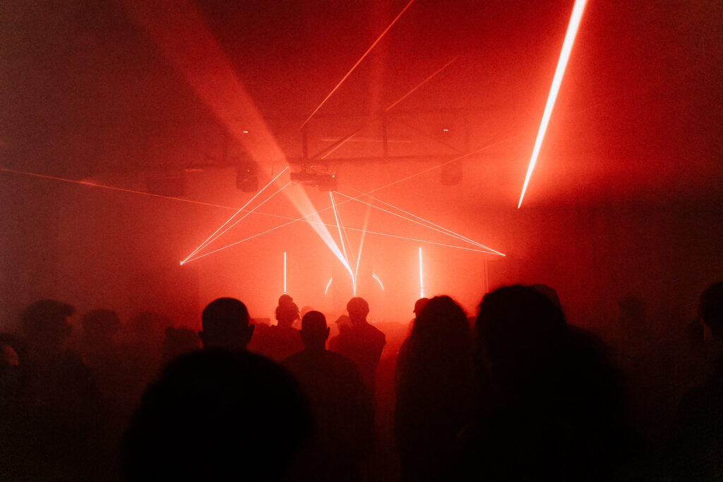 sintetica fest - luci lase rosse