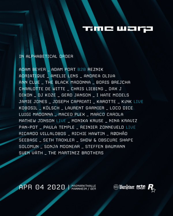 time warp line up